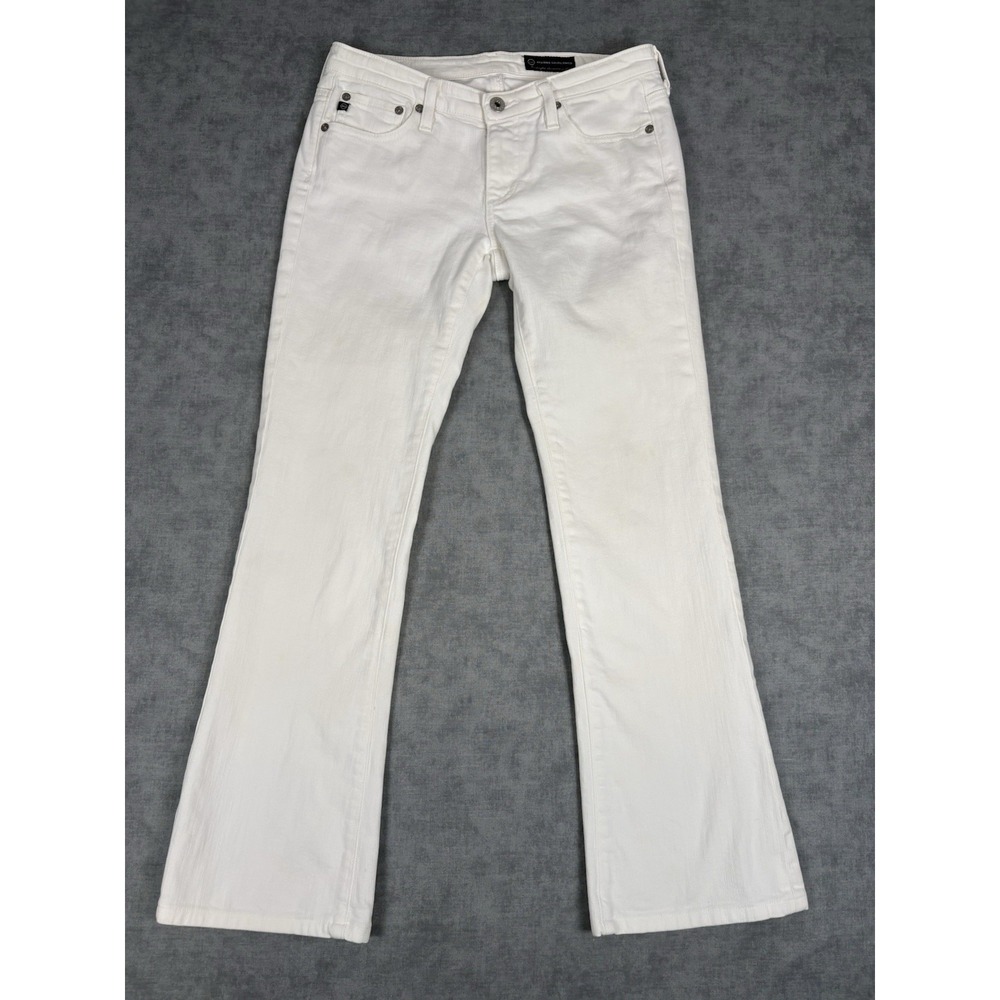 AG Adriano Goldschmied Jeans Women 27R White Flare Bootcut Stretch USA Made